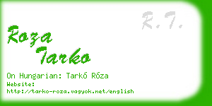 roza tarko business card